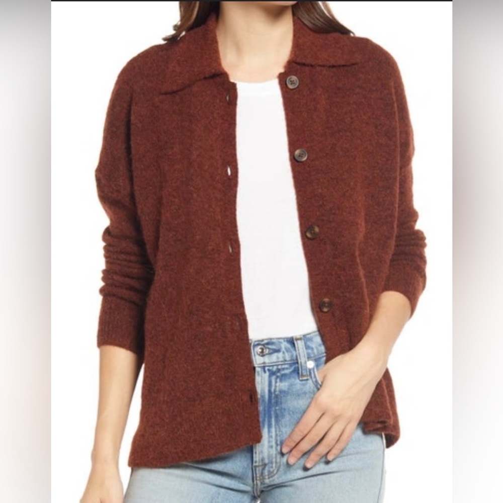 Madewell Carrabelle Polo Cardigan Sweater